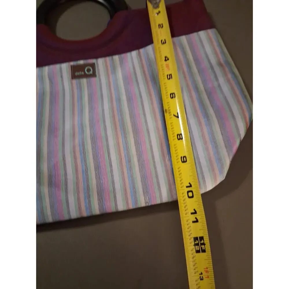 Della Q Lena Bag Knitting Essentials Circa 2010 Silk Striped Project Bag
